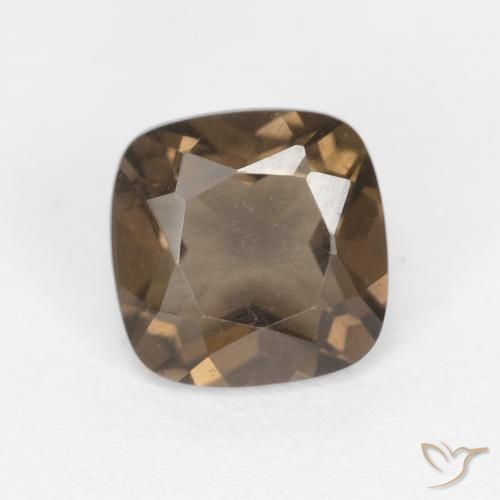 0.90ct Natural Marrom claro Quartzo Fumê, Almofada, VVS-VS