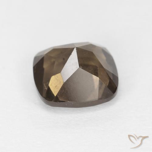 Quartzo Fumê Marrom claro Natural 0.90ct, Almofada, VVS-VS