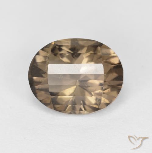 2.66ct Natural Medium Light-Brown Quartzo Fumê, oval, VS