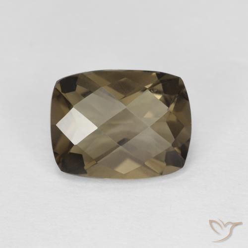 1.90ct Natural Castanho médio Quartzo Fumê, Almofada, VVS