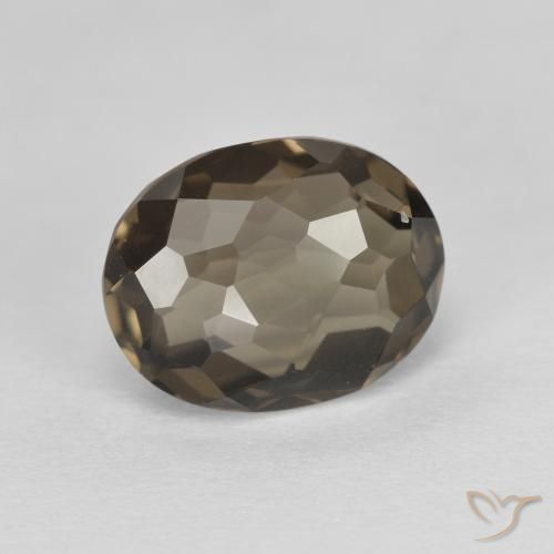 Quartzo Fumê madeira marrom Natural 2.74ct, oval, VVS
