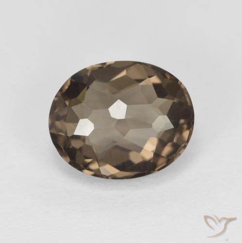 2.21ct Natural Marrom claro Quartzo Fumê, oval, VVS