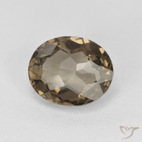 Quartzo Fumê marrom neutro Natural 2.23ct, oval, VVS