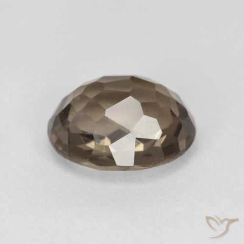 Quartzo Fumê marrom neutro Natural 2.23ct, oval, VVS