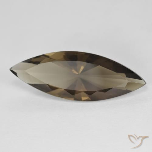 Quartzo Fumê madeira marrom Natural 6.22ct, Marquesa, VVS