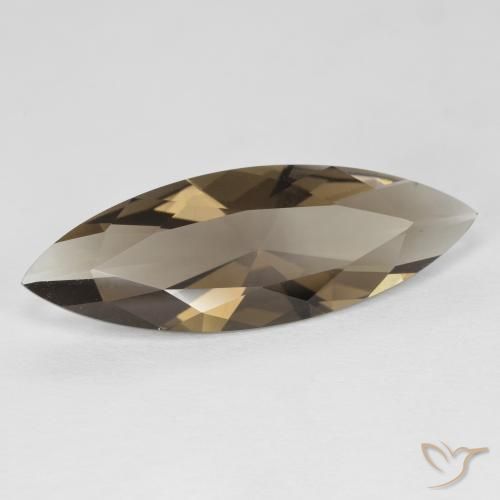 Quartzo Fumê Medium Light-Brown Natural 6.36ct, Marquesa, VVS