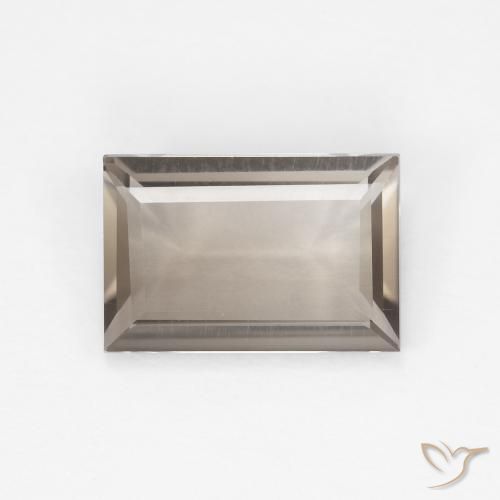 Quartzo Fumê Marrom Neutro Claro Natural 1.36ct, baguete, VVS