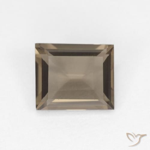 0.86ct Natural Marrom Quente Quartzo Fumê, baguete, VVS