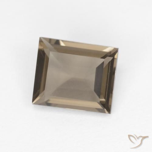 Quartzo Fumê Marrom Quente Natural 0.86ct, baguete, VVS