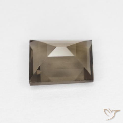 Quartzo Fumê Marrom Quente Natural 0.86ct, baguete, VVS