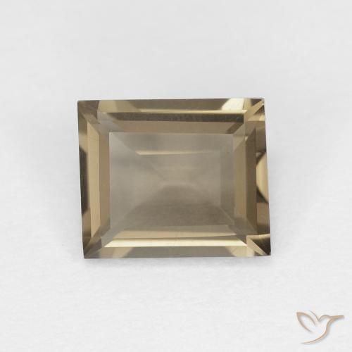 0.92ct Natural Medium Light-Brown Quartzo Fumê, baguete, VVS