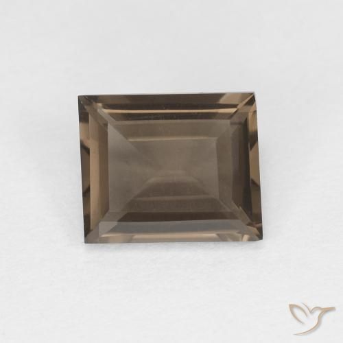 0.85ct Natural Castanho Nogueira Quartzo Fumê, baguete, VVS
