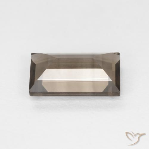 Quartzo Fumê Marrom claro Natural 1.43ct, baguete, VVS