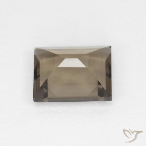 Quartzo Fumê Marrom Umber Claro Natural 0.85ct, baguete, VVS