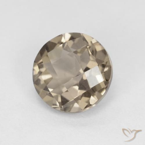 Quartzo Fumê Café Marrom Claro Natural 1.26ct, Redondo, VVS