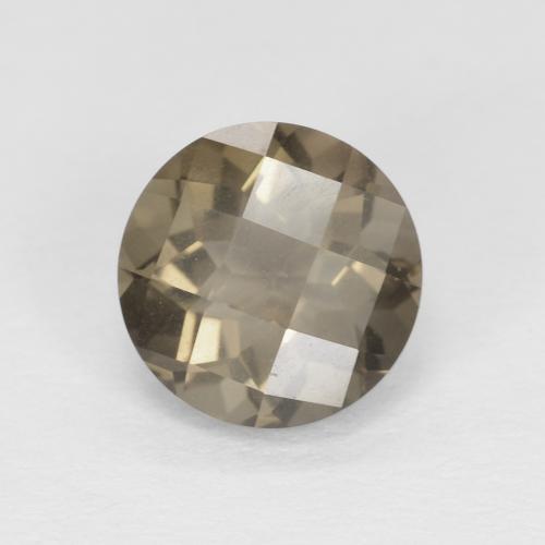 1.22ct Natural Medium Light-Brown Quartzo Fumê, Redondo, VVS