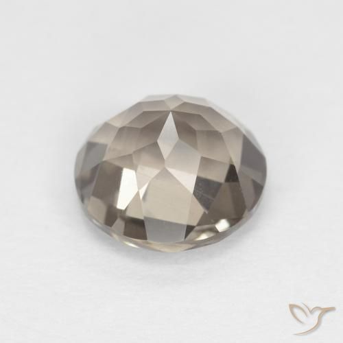 Quartzo Fumê Marrom claro Natural 1.26ct, Redondo, VVS