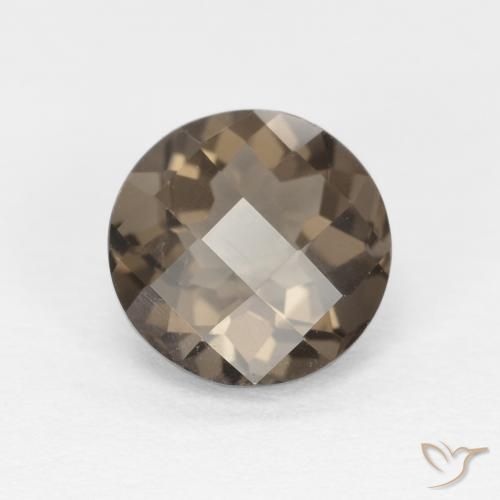 1.13ct Natural Castanho médio Quartzo Fumê, Redondo, VVS