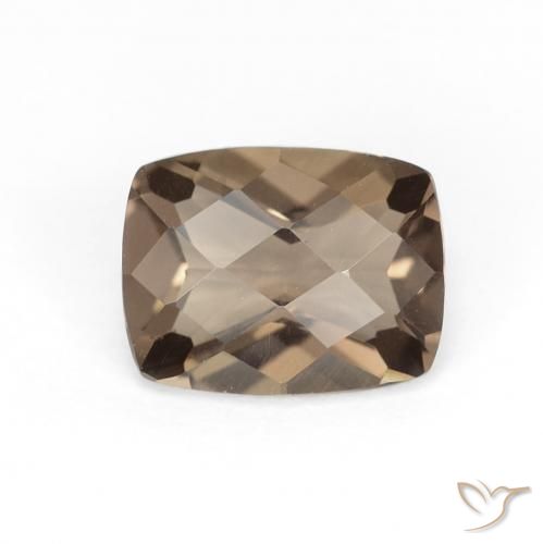 1.82ct Natural Medium Light-Brown Quartzo Fumê, Almofada, VVS