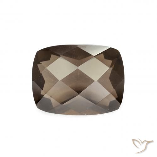 1.96ct Natural Marrom Quente Quartzo Fumê, Almofada, VVS