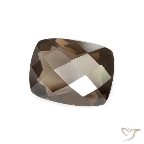 Quartzo Fumê Marrom Quente Natural 1.96ct, Almofada, VVS