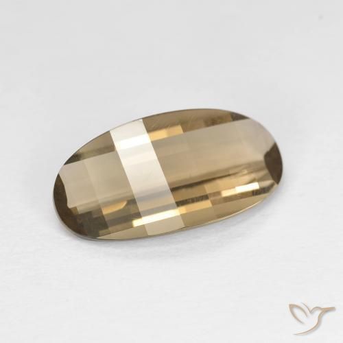 Quartzo Fumê Moca claro Natural 2.42ct, oval, VVS