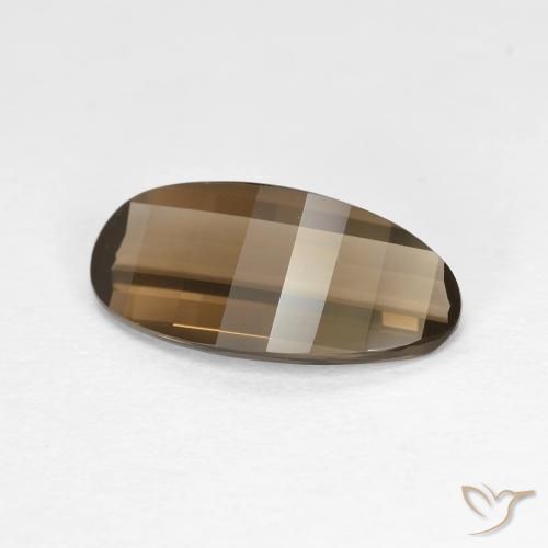Quartzo Fumê Moca claro Natural 2.06ct, oval, VVS