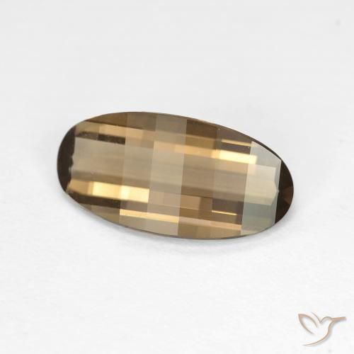 Quartzo Fumê Moca claro Natural 2.28ct, oval, VVS