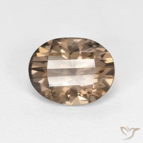 2.51ct Natural Moca claro Quartzo Fumê, oval, VVS