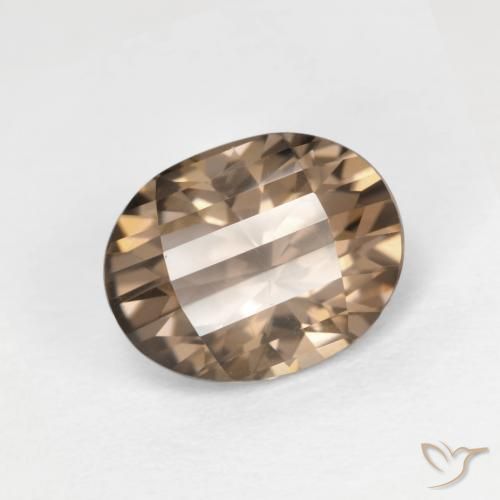 Quartzo Fumê Moca claro Natural 2.51ct, oval, VVS