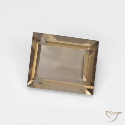 Quartzo Fumê Medium Light-Brown Natural 0.88ct, baguete, VVS