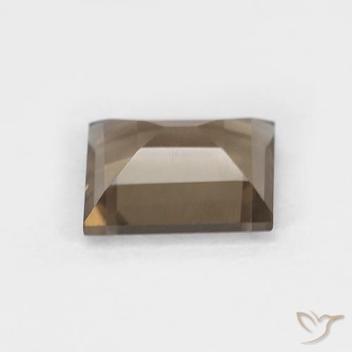 Quartzo Fumê Medium Light-Brown Natural 0.88ct, baguete, VVS