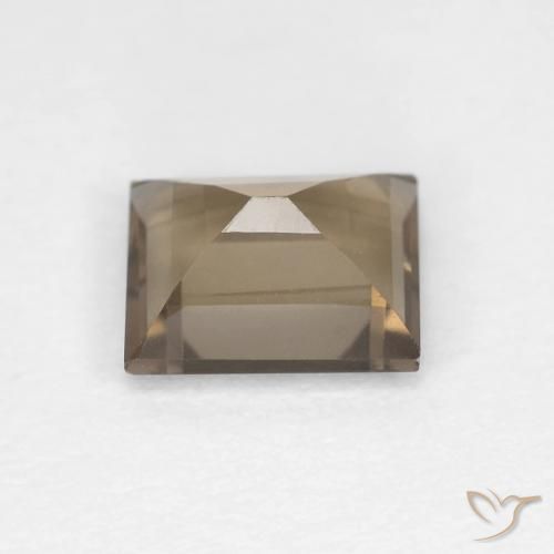 Quartzo Fumê Moca claro Natural 0.89ct, baguete, VVS