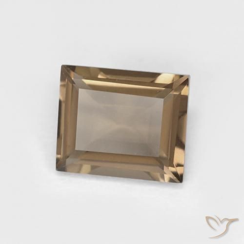Quartzo Fumê Medium Light-Brown Natural 0.87ct, baguete, VVS