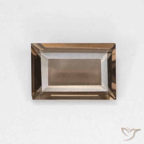 1.36ct Natural Marrom claro Quartzo Fumê, baguete, VVS