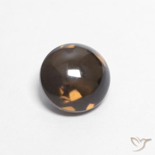 Quartzo Fumê Marrom escuro Natural 0.88ct, Redondo, Transparente