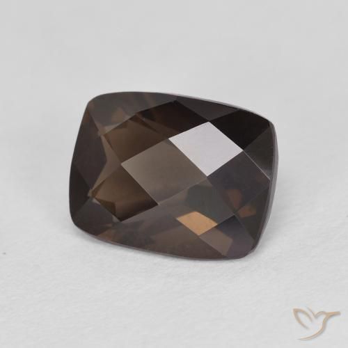 Quartzo Fumê Marrom escuro Natural 1.97ct, Almofada, VS