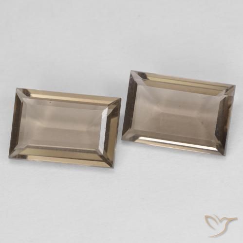 2.82ctw Natural Marrom Quente Quartzo Fumê, baguete, VVS