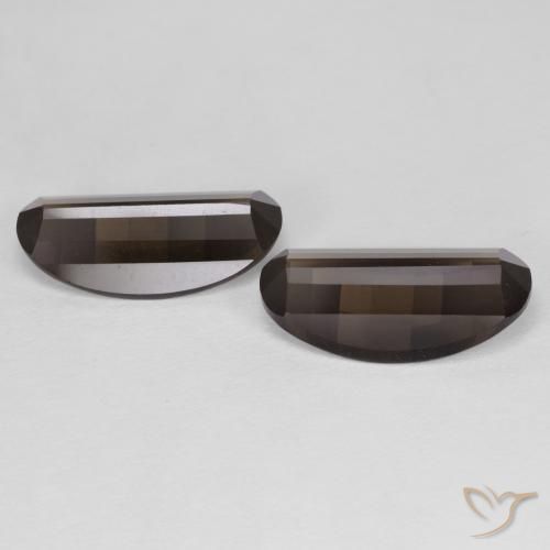 Pedras preciosas de Quartzo Fumê Hickory Brown natural de 4.94 ct, oval, VVS