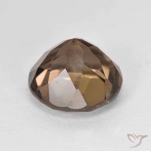 Quartzo Fumê Marrom Quente Natural 5.06ct, Redondo, VVS-VS