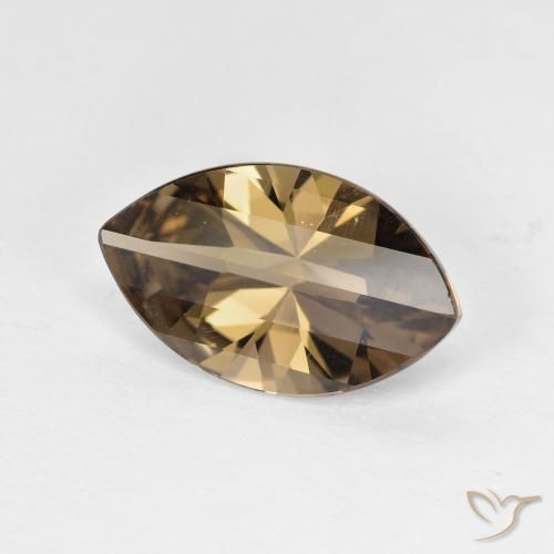 2.49ct Natural Café Marrom Claro Quartzo Fumê, Marquesa, VVS