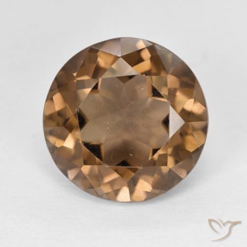 5.58ct Natural Marrom claro Quartzo Fumê, Redondo, VVS-VS