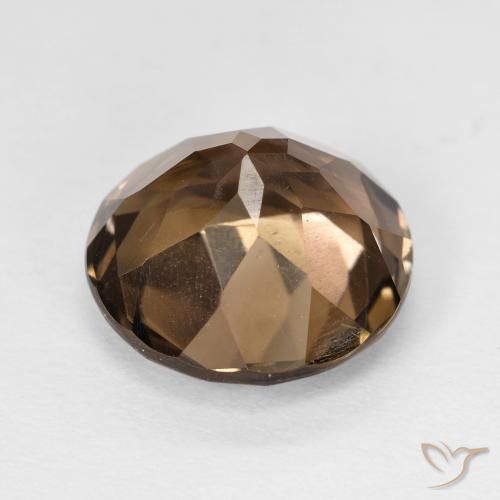 Quartzo Fumê Marrom claro Natural 5.58ct, Redondo, VVS-VS