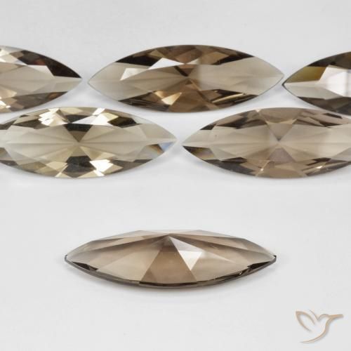 Quartzo Fumê Castanho médio Natural 6.14ct, Marquesa, VVS