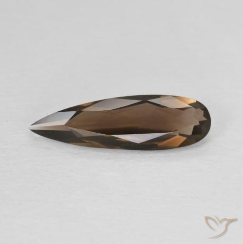 1.61ct Natural Castanho médio Quartzo Fumê, Formato de pêra, VVS