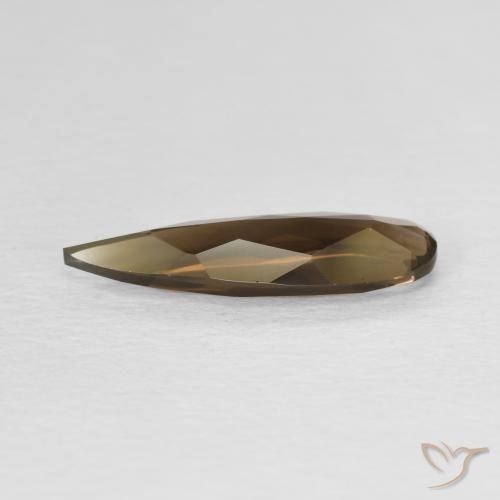 Quartzo Fumê Castanho médio Natural 1.61ct, Formato de pêra, VVS