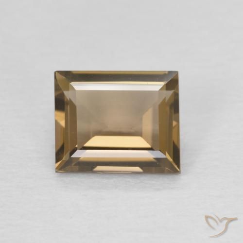 0.91ct Natural Moca claro Quartzo Fumê, baguete, VVS