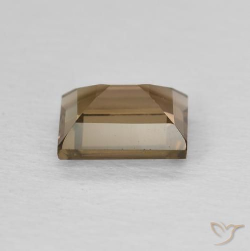 Quartzo Fumê Moca claro Natural 0.91ct, baguete, VVS