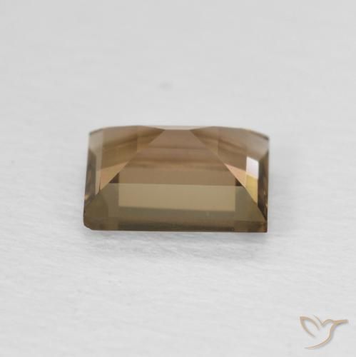 Quartzo Fumê Medium Dark-Brown Natural 0.87ct, baguete, VVS