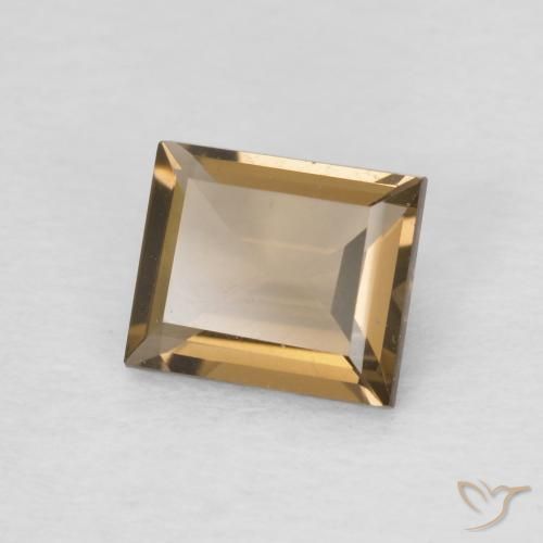 Quartzo Fumê Marrom Quente Natural 0.89ct, baguete, VVS